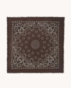 Grand Bandana Cachemire Imprime, 2 Fils