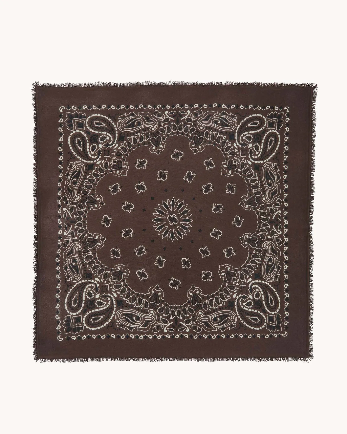 Grand Bandana Cachemire Imprime, 2 Fils