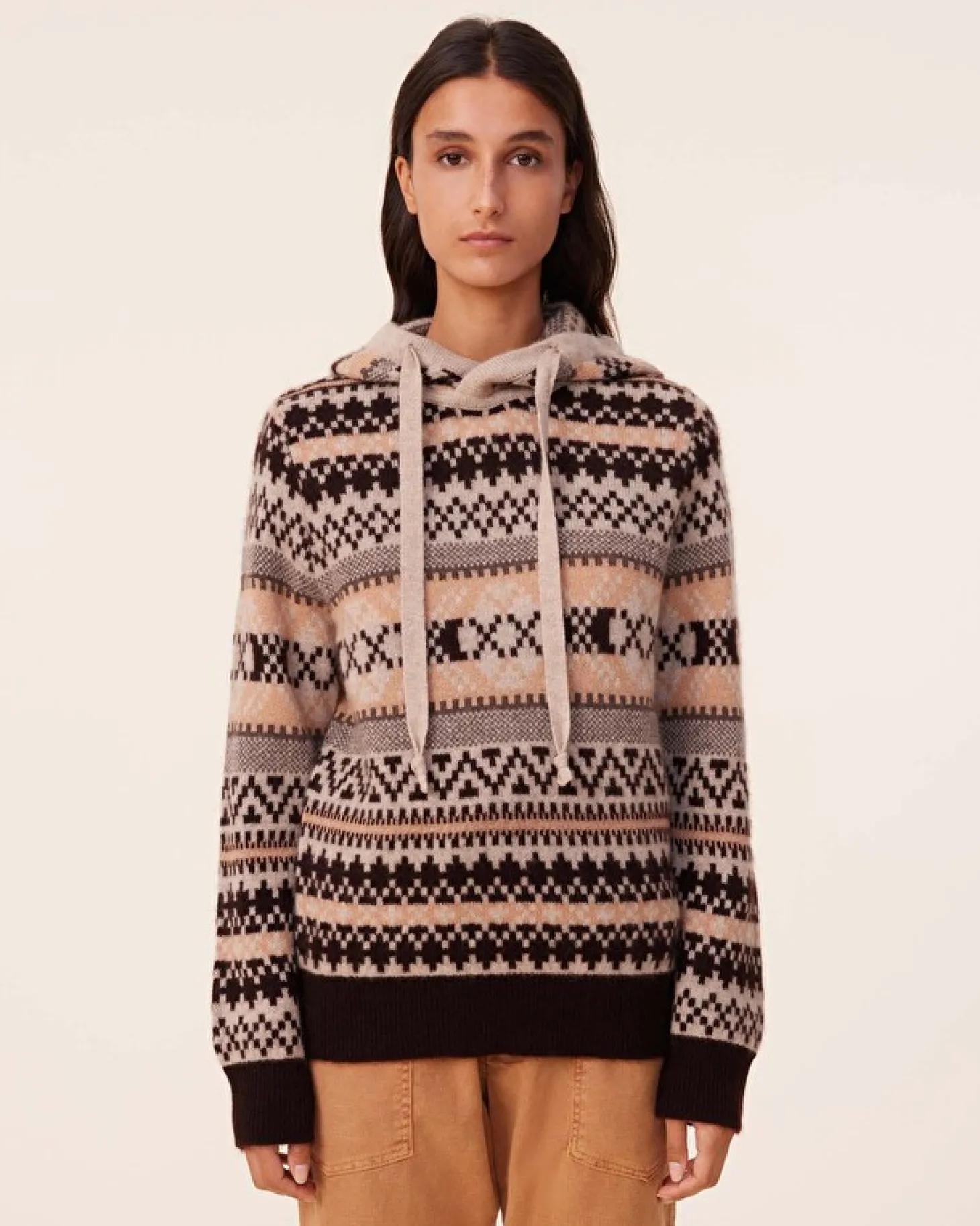 Hoodie Cachemire Jacquard, 4 Fils