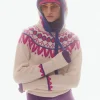 Hoodie Cachemire Manches Mitaines, 6 Fils