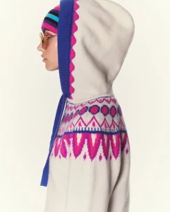 Hoodie Cachemire Manches Mitaines, 6 Fils