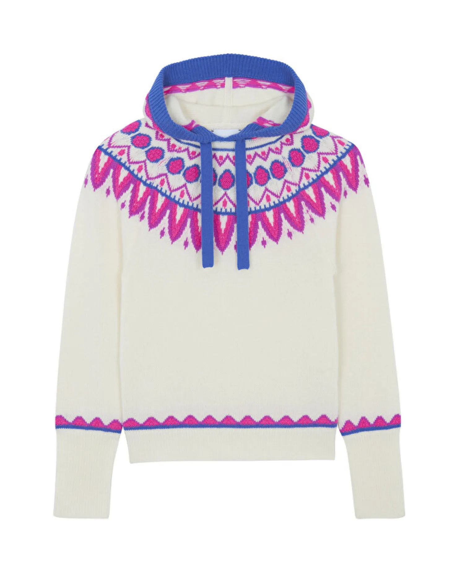 Hoodie Cachemire Manches Mitaines, 6 Fils