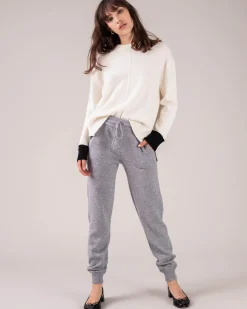Jogging Cachemire Femme Coupe Droite