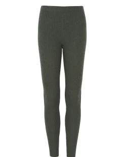 Legging Cachemire Femme A Cotes