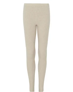 Legging Cachemire Femme A Cotes