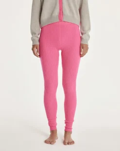 Legging Cachemire Femme A Cotes