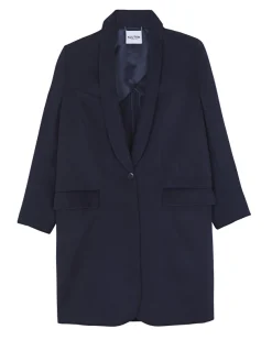 Manteau Col Chale Cachemire Tisse