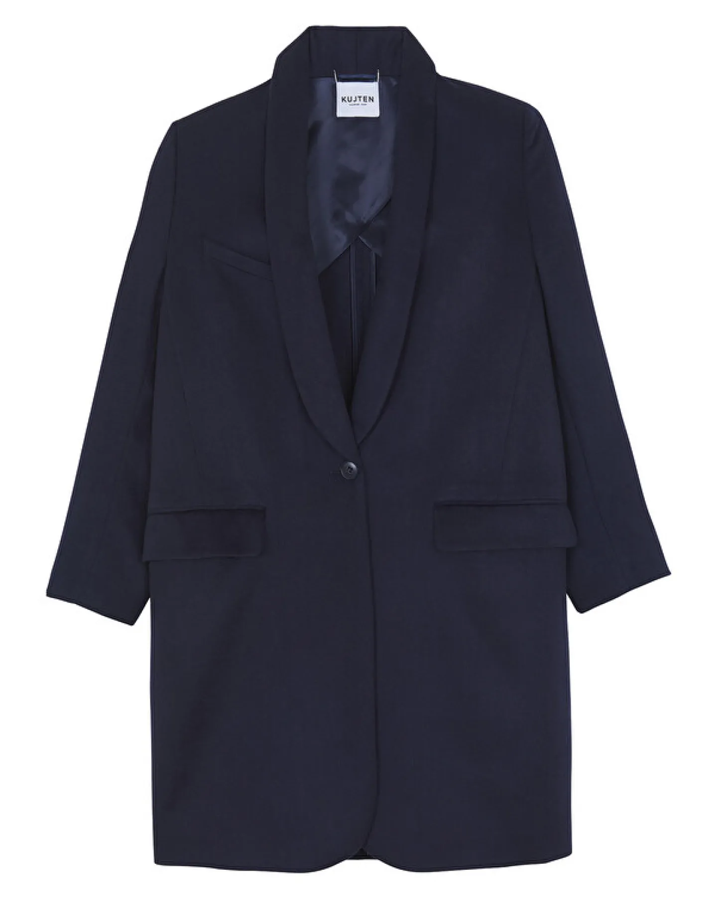 Manteau Col Chale Cachemire Tisse