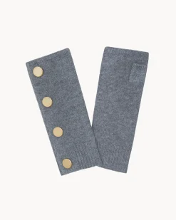 Mitaines Cachemire Avec Boutons, 4 Fils