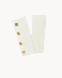 Mitaines Cachemire Avec Boutons, 4 Fils