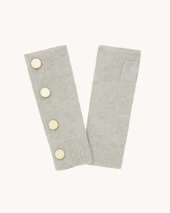 Mitaines Cachemire Avec Boutons, 4 Fils