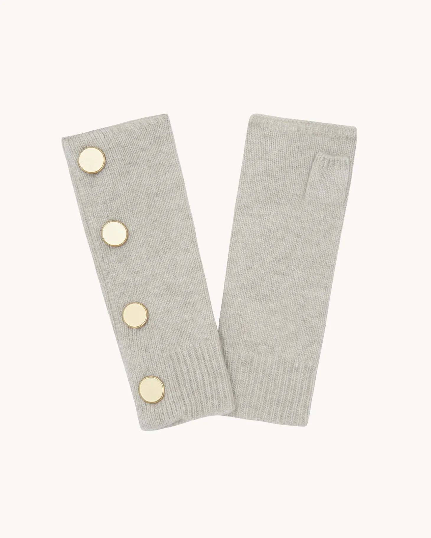 Mitaines Cachemire Avec Boutons, 4 Fils