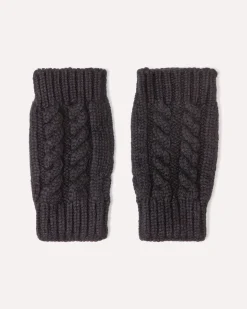 Mitaines Cachemire Courtes Torsades, 12 Fils