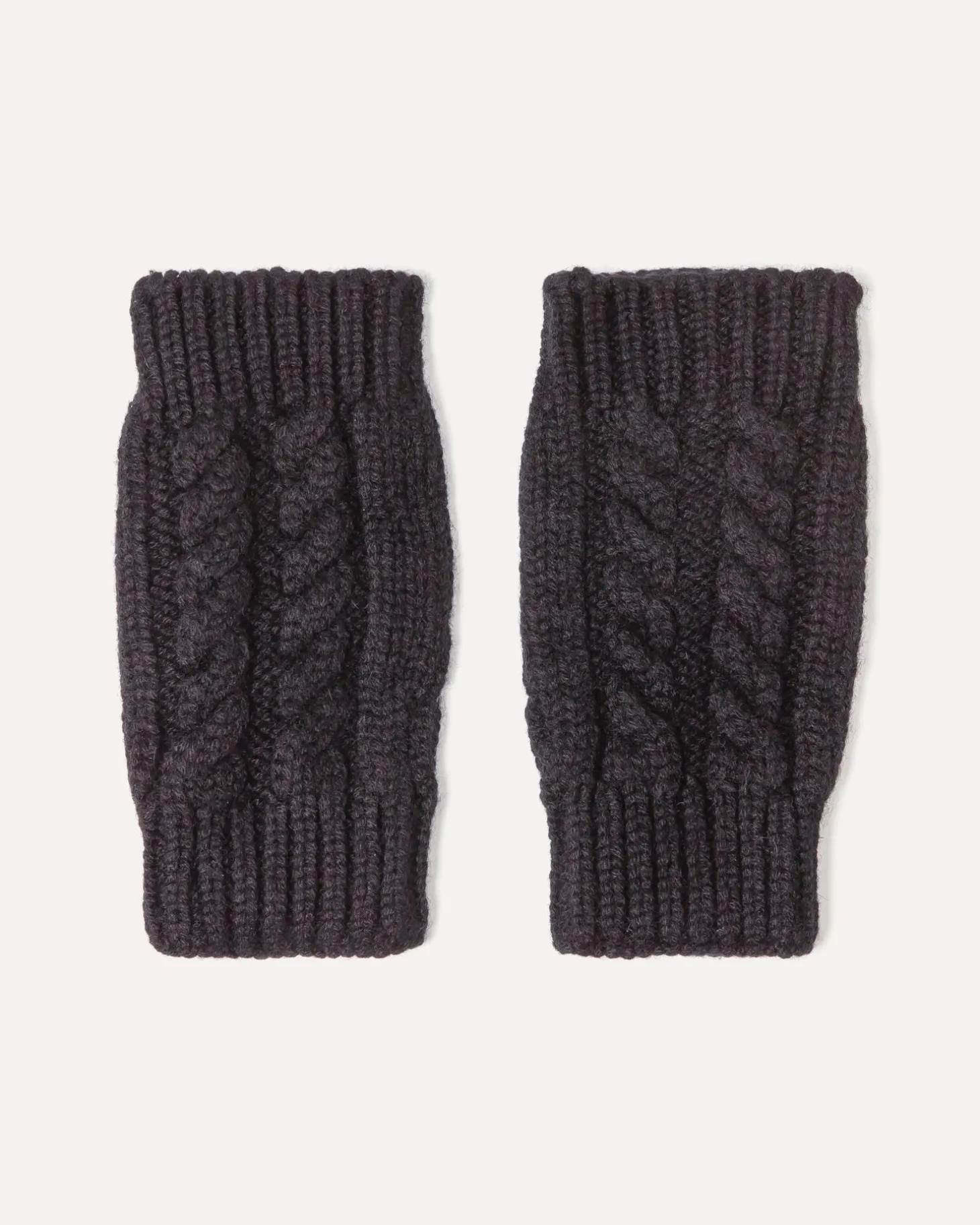 Mitaines Cachemire Courtes Torsades, 12 Fils
