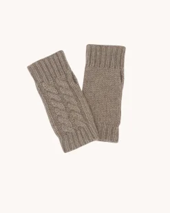 Mitaines Cachemire Courtes Torsades, 12 Fils