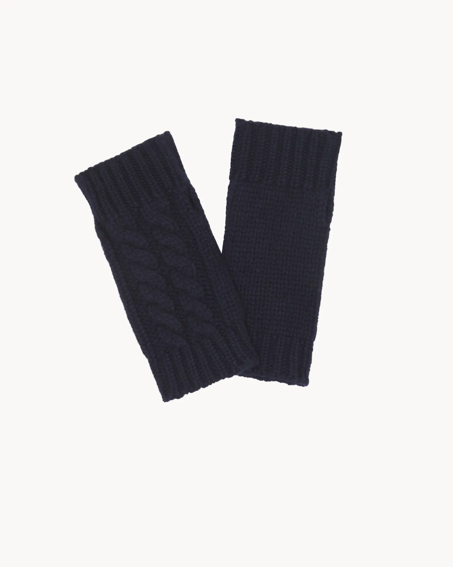 Mitaines Cachemire Courtes Torsades, 12 Fils