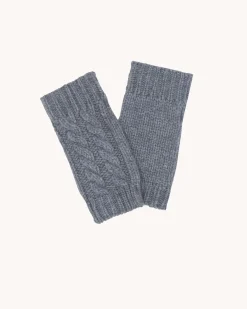 Mitaines Cachemire Courtes Torsades, 12 Fils