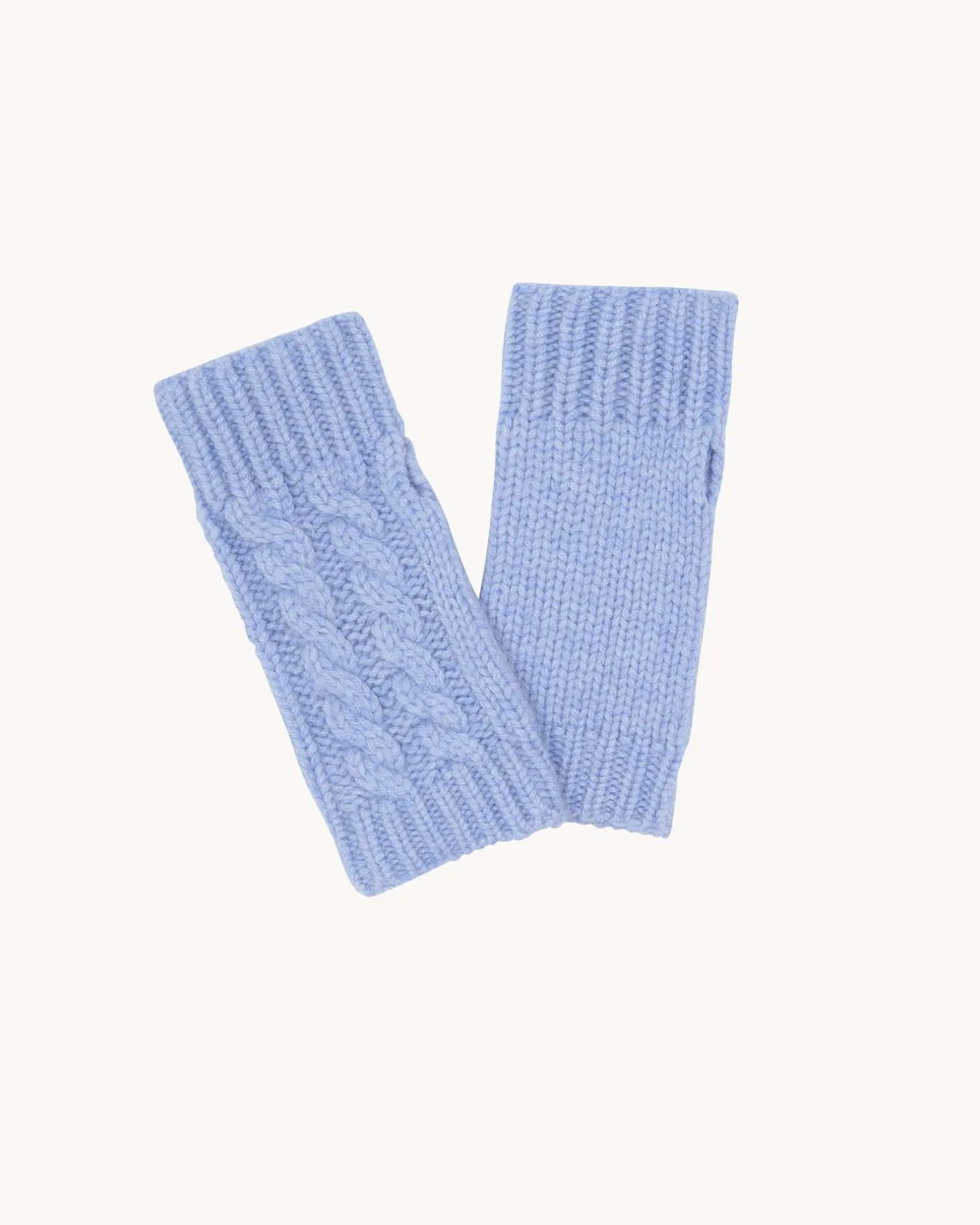 Mitaines Courtes Cachemire Torsade, 12 Fils
