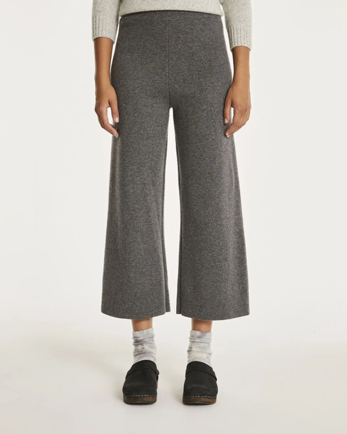 Pantalon Cachemire Pantacourt Ample