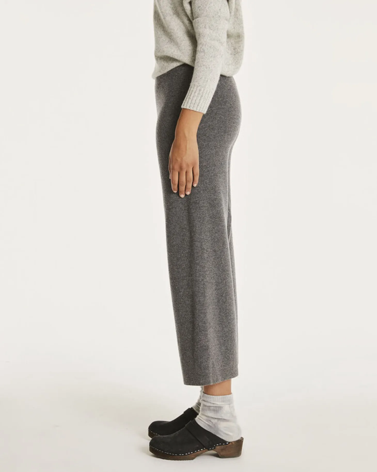 Pantalon Cachemire Pantacourt Ample