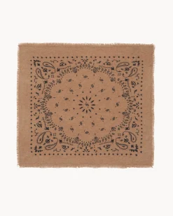 Petit Bandana Cachemire Imprime, 2 Fils
