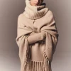 Poncho A Franges Cachemire, 10 Fils