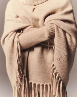 Poncho A Franges Cachemire, 10 Fils