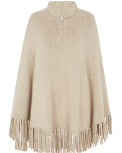 Poncho A Franges Cachemire, 10 Fils
