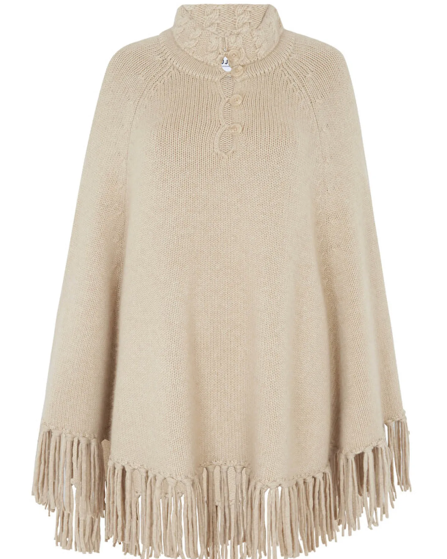 Poncho A Franges Cachemire, 10 Fils