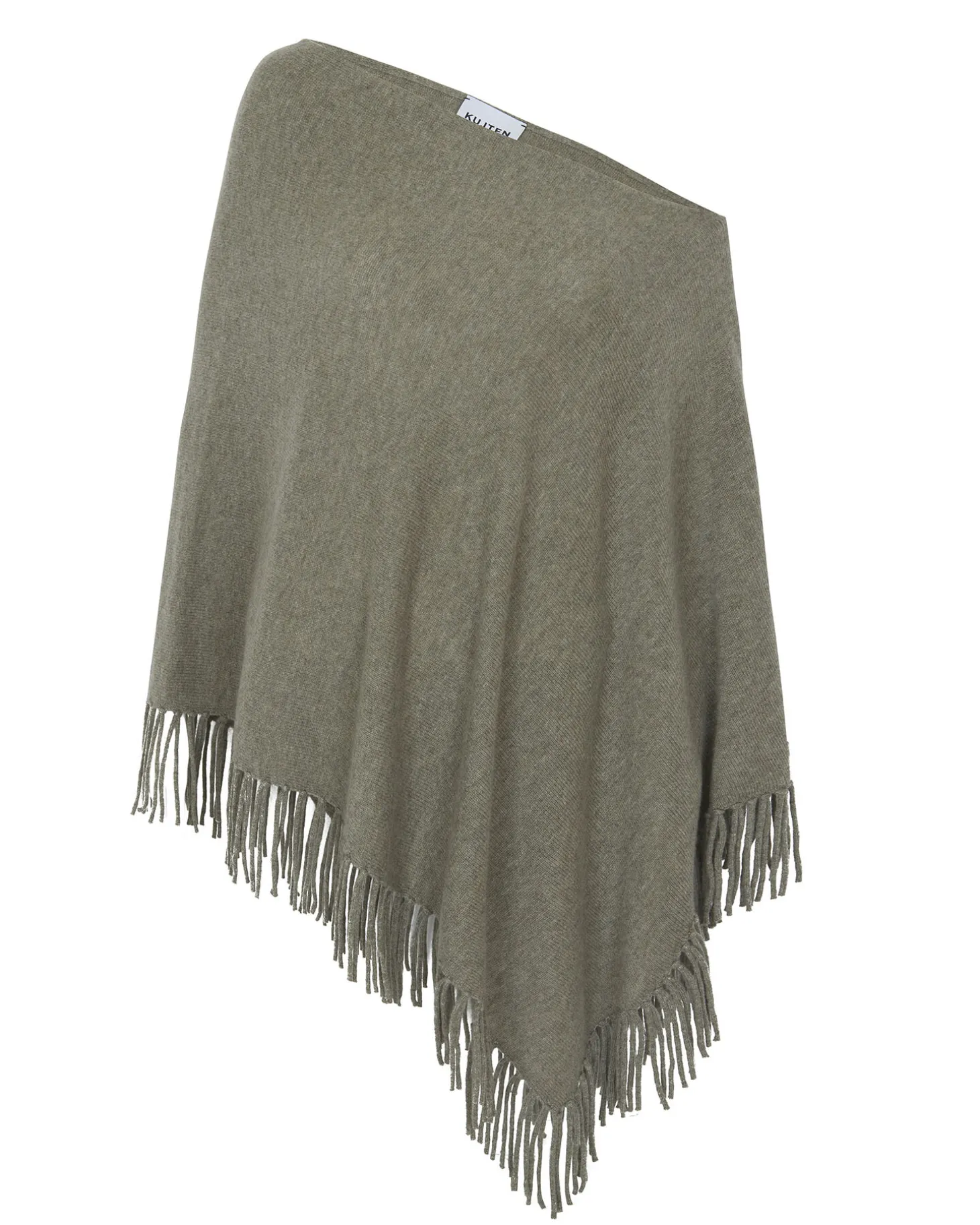 Poncho A Franges En Cachemire