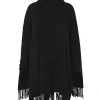 Poncho Cachemire A Franges Femme