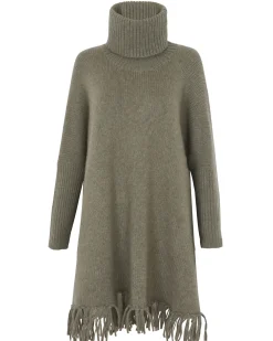 Poncho Cachemire A Franges Femme, 10 Fils