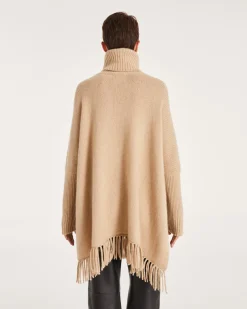 Poncho Cachemire A Franges Femme, 10 Fils