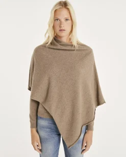 Poncho Cachemire Col Bateau Court