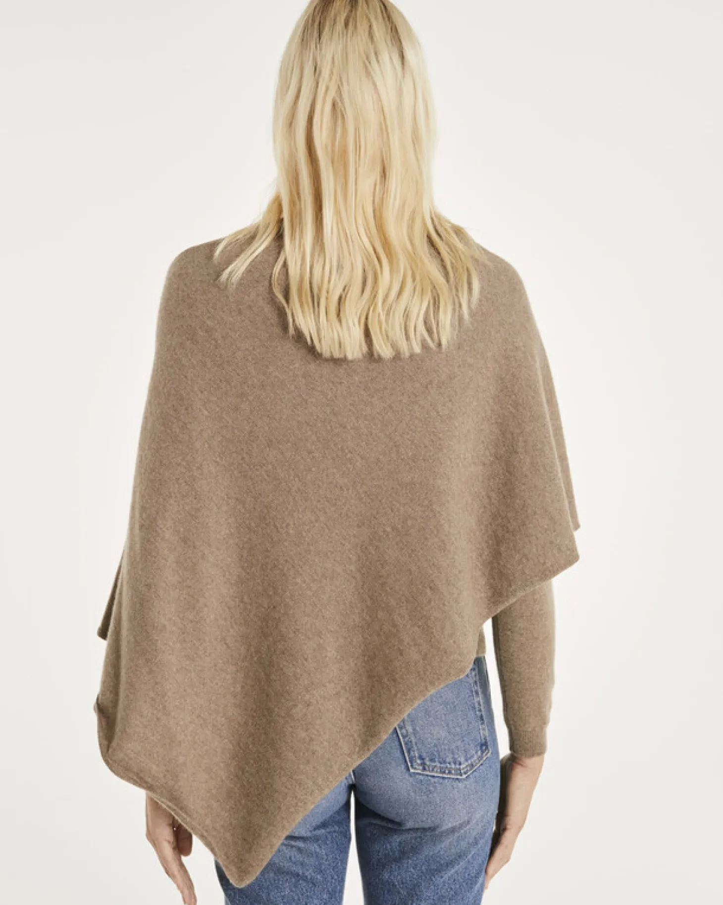 Poncho Cachemire Col Bateau Court