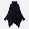 Poncho Cachemire Col Roule Oversize