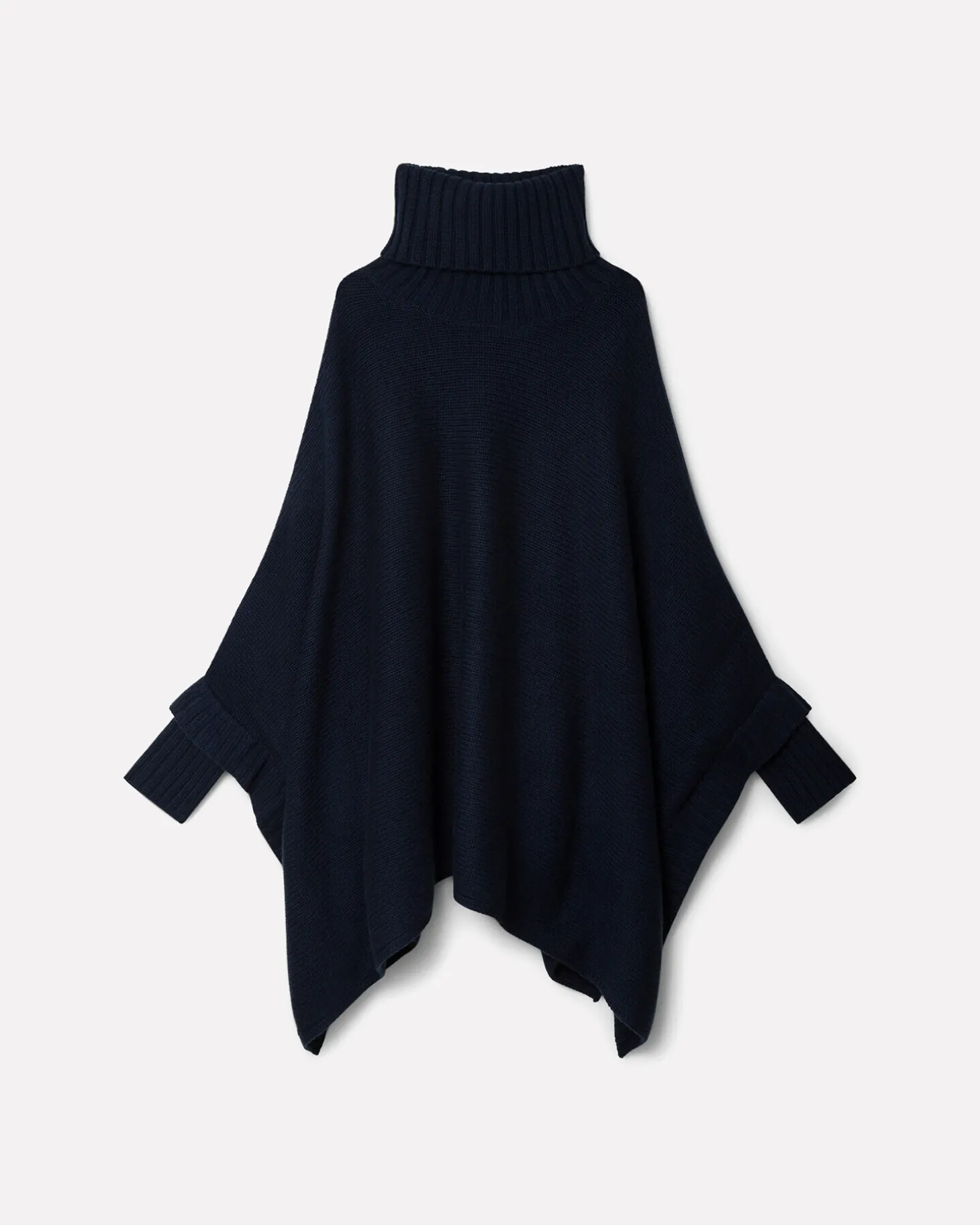 Poncho Cachemire Col Roule Oversize