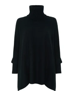 Poncho Cachemire Col Roule Oversize