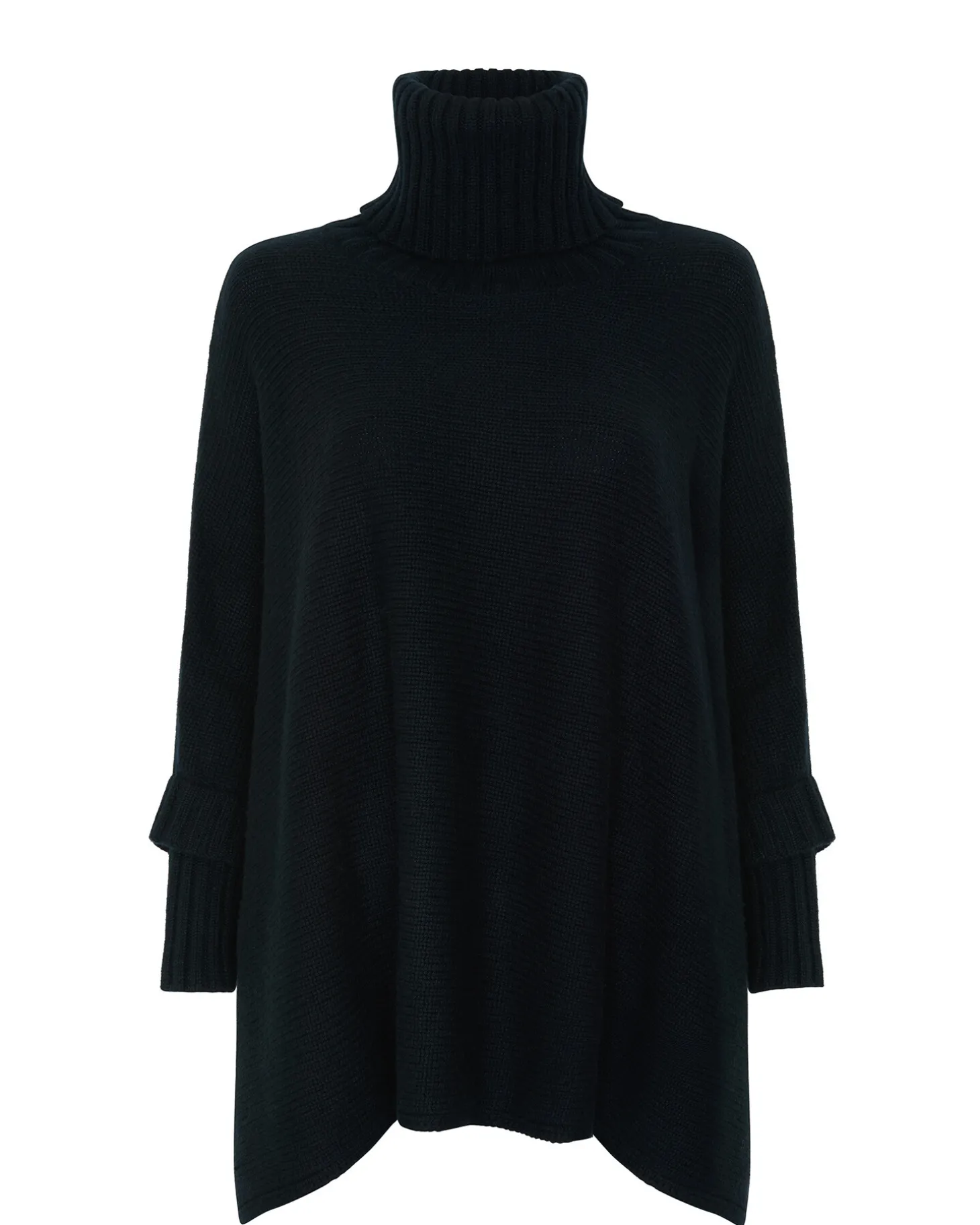 Poncho Cachemire Col Roule Oversize