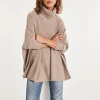 Poncho Cachemire Col Roule Oversize