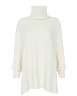 Poncho Cachemire Col Roule Oversize