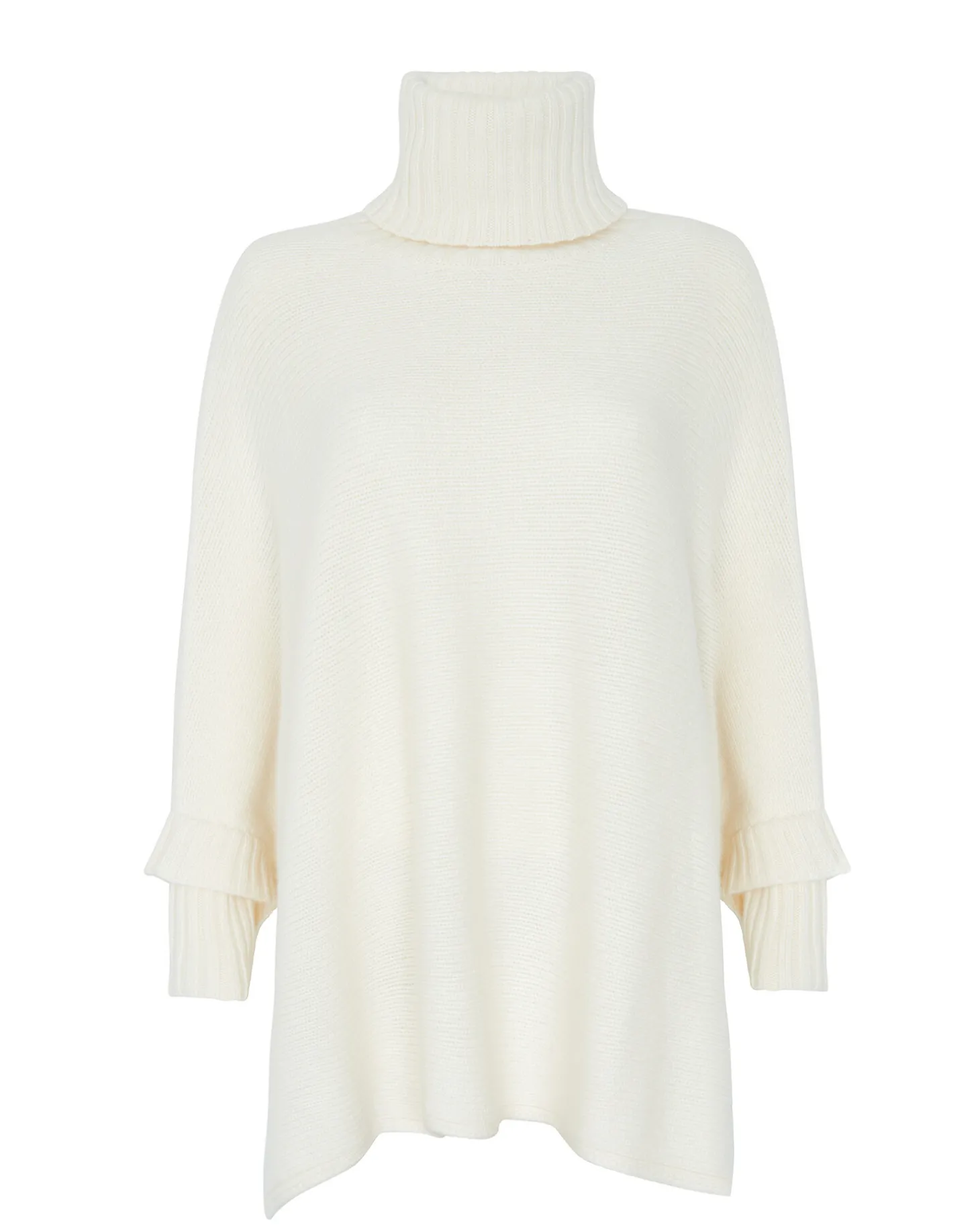 Poncho Cachemire Col Roule Oversize