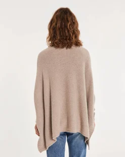 Poncho Cachemire Col Roule Oversize