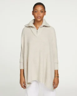 Poncho Cachemire Femme Col Camionneur