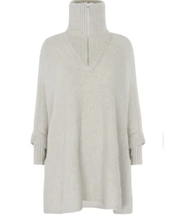Poncho Cachemire Femme Col Camionneur