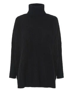 Poncho Cachemire Oversize Col Roule