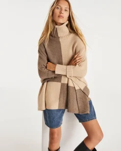 Poncho Cachemire Oversize Femme