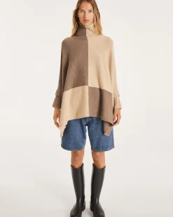 Poncho Cachemire Oversize Femme
