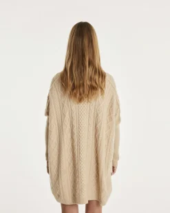 Poncho Cachemire Oversize Col Roule