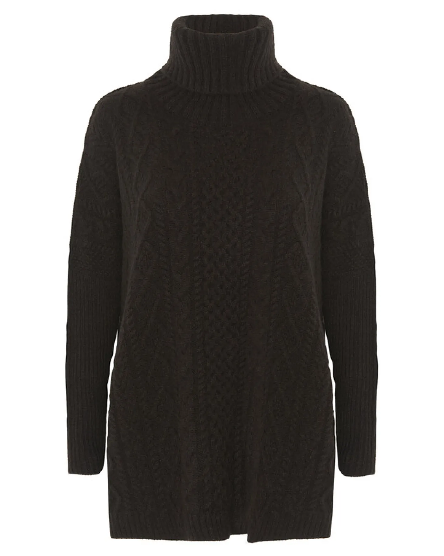 Poncho Cachemire Oversize Col Roule